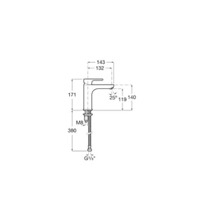 ROCA L20 MEZZO COLD START LAVABO BATARYASI KROM A5A3B09C00