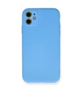 iPhone 11 Kılıf Nano İçi Kadife Silikon - Mavi
