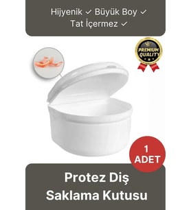 Premium Plastik Büyük Boy Hijyenik Gece Plak Protez Diş Taşıma Koruma Saklama Kutusu Kabı 1 Adet