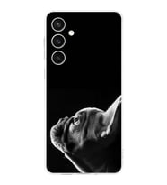 PrintiFy Samsung Galaxy S23 Fe ile Uyumlu Köpek 1 Kamera Korumalı Şeffaf Kılıf