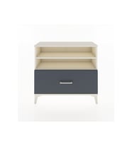 Arges Şifonyer 2 Raflı Tek Çekmeceli 88x30x80 Aytaşı-Antrasit