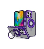 iPhone 16 Pro Banza Magsafe Standlı Kapak - Derin Mor