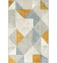 Eliana Home Baskılı, Yıkanabilir Kaymaz Taban Salon Halısı LNA1562-SD340 100x150 cm (Sarı)