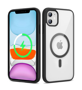 Vendas iPhone 12 Uyumlu ( iPhone 12 ) Ege Serisi Magsafe Wireless Şarj Özellikli Silikon Kılıf (Siyah)