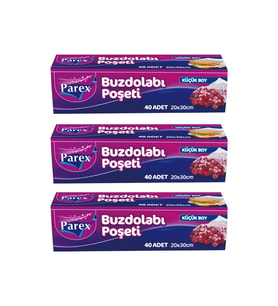 40’li Buzdolabı Poşeti Küçük Boy 20 x 30 cm Üçlü Paket