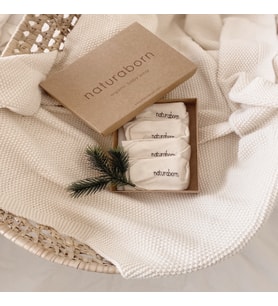 Naturaborn GOTS Organik Sertifikalı Bebek Çorabı (4 Çift) (Bej)