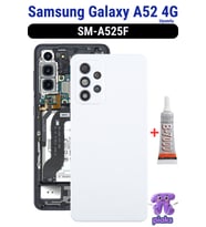 Samsung Galaxy A52 4G Arka Kapak Pil Batarya Kapağı Kamera Lensli SM-A525F Uyumlu + B7000