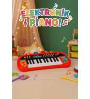Işıklı ve Müzikli Eğitici Piyano Org - 41 cm Büyük Boy Çocuk Müzik Aleti