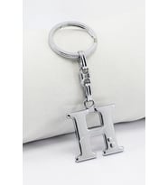 Gümüş Renkli Metal H Harfi Anahtarlık / Harfli Çanta Süsü (Standart)