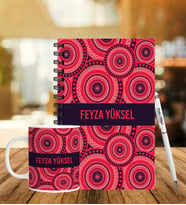İsminize Özel Defter & Metal Tükenmez Kalem + Kupa Bardak