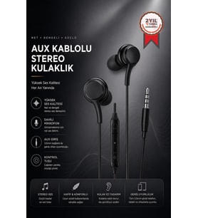 Torima Kablolu Kulaklık Jack Girişli Kulak İçi Kulaklık S10 Siyah