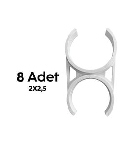 2x2,5 8 Adet Kelepçe Tatlandırıcı Mineral Alkalli Ve Detox Su Arıtma Cihaz Filtre Kelepçesi