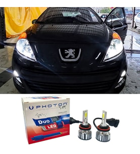 Peugeot 207 Led Xenon Uzun Far Ampulü H1 Duo Yeni Seri Beyaz