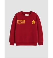 LCW Kids Kırmızı Gs Marvel Lisanslı Çocuk Sweatshirt