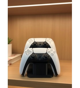 Dekoratif Siyah İkili Gamepad Standı 7X18 Cm