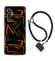 Tecno Spark 9 Pro Kılıf Silikon Boyun Askılı İpli Desenli Silikon Zigzaglar 1651