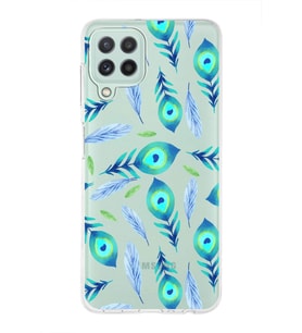 PrintiFy Samsung Galaxy A22 ile Uyumlu 1mm Slim Fit Nazar Boncuğu 3 Baskılı Şeffaf  Kılıf