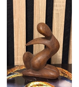Ahşap El Yapımı Soyut Heykel  Dekoratif Ev Dekoru Sanat Eseri El Oyması Ahşap Figür  MYK Hediye ve S