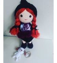 Siyah Başlıklı Kız Amigurumi Organik Oyuncak