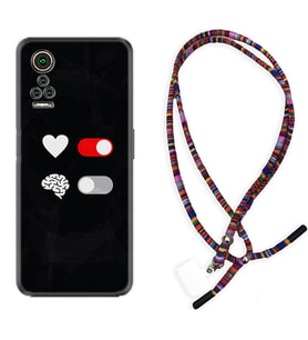 General Mobile GM 21 Pro GM 22 Pro Plus Kılıf Boyun Asklı Rasta Silikon Love Brain 1722