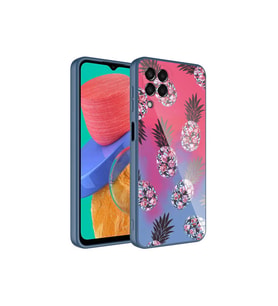 Samsung Galaxy M33 Uyumlu Kılıf Kamera Korumalı Desenli Sert Silikon Zore Epoksi Kapak (Model 3)