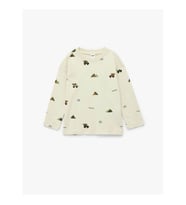 Koton Baskılı Bisiklet Yaka Pamuklu Ekru Erkek Bebek Sweatshirt 6WMB10256TK