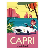 Capri Poster Tablo Ahşap Poster Dekoratif