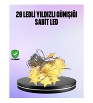 Mey İthalat® 5 Metre Yıldız Şeklinde Led Şerit Işık Sabit Beyaz Aydınlatma