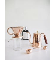 Bakır Filtre Kahve Seti V60 Parlak Bakır Renk