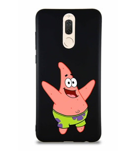Huawei Mate 10 Lite Soft Premier Kapak Patrick Yıldız Tasarımlı Silikon Kılıf - Siyah (Şeffaf)