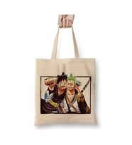 Luffy One Piece Zoro And Luffy Bez Çanta Uzun Saplı Alışveriş Çantası Plaj Çantası (Beyaz)