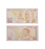 Geçersiz Şaka Düğün Parası Sahte Para 100 Adet Oyun Parası 50 TL (Sarı)