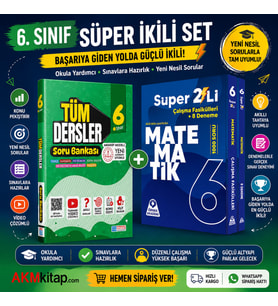 Evrensel İletişim 6. Sınıf Tüm Dersler ve Örnek Akademi Süper İkili Matematik Seti 2 Kitap