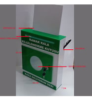 Yeşil pleksi A-4 ramak kala kutusu