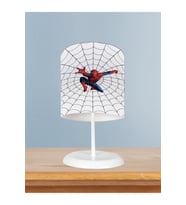 MEKTA HOME BEBEK VE ÇOCUK ODASI Ağ ve Spiderman Desenli Abajur