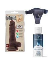Censan Belden Bağlamalı Kayganlaştırıcı Set Flatterer Kıkırdaklı Gerçekçi Dildo
