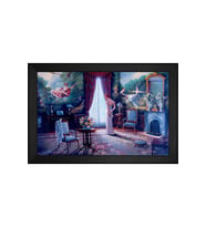 Manzara Temalı Kanvas Tablo 50 x 70 cm Siyah Çerçeve