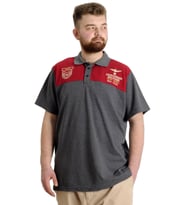 Mode XL Büyük Beden Erkek T-shirt Polo MILITARE 23327 Antramelanj
