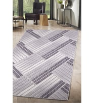 ElifÇe Home 100 x 250 cm GRİ - Kaymaz Tabanlı, Dekoratif ve Yıkanabilir