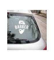 Kuafor Berber oto Sticker Araba Etiket Yapıştırması 20CM Beyaz Renk