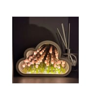 Usb'li El Yapımı Lale Denizi Bulut Gece Lambası -