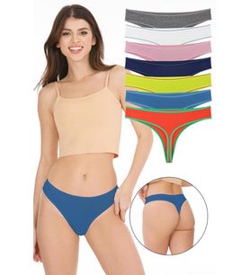 Kadın Günlük Pamuklu Tanga Külot 7li Paket Set KTS3078