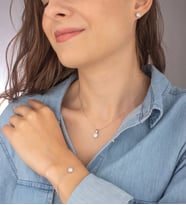 925 Ayar Gümüş Pırlanta Modeli Yuvarlak Takı Seti