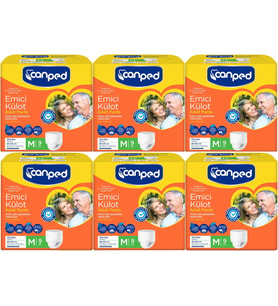 Canped Emici Külot Hasta Bezi M-Orta 54 Adet (6PK*9)