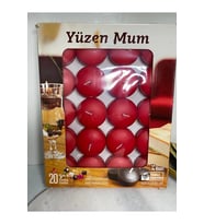 Kırmızı Yüzen Mum 20 Li