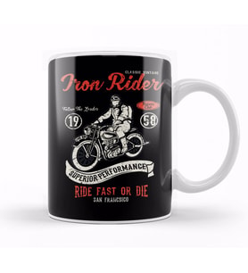 Motorbik eIron Rider Racers Club Kupa Bardak Porselen
