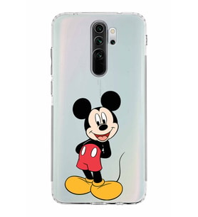 Xiaomi Redmi Note 8 Pro  Kamera Korumalı Kapak Mickey Mouse Tasarımlı Şeffaf  Kılıf