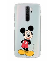Xiaomi Redmi Note 8 Pro  Kamera Korumalı Kapak Mickey Mouse Tasarımlı Şeffaf  Kılıf