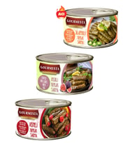 3'lü 400 g Sarma Set (Vişneli Yaprak Sarma, İncirli Yaprak Sarma, Jalapenolu Yaprak Sarma)