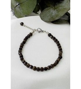 Gold Obsidyen Taşı Bileklik (Siyah)
